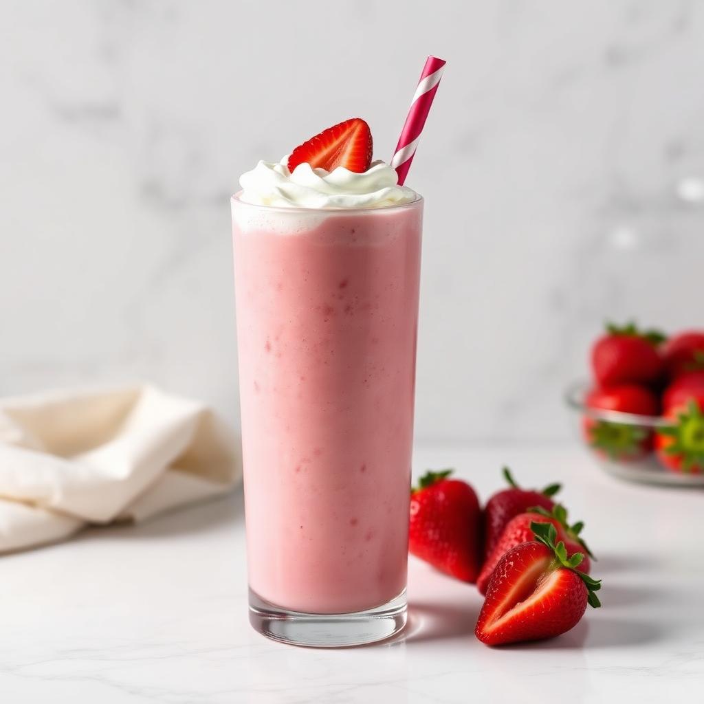 Receita de bebida cremosa de morango