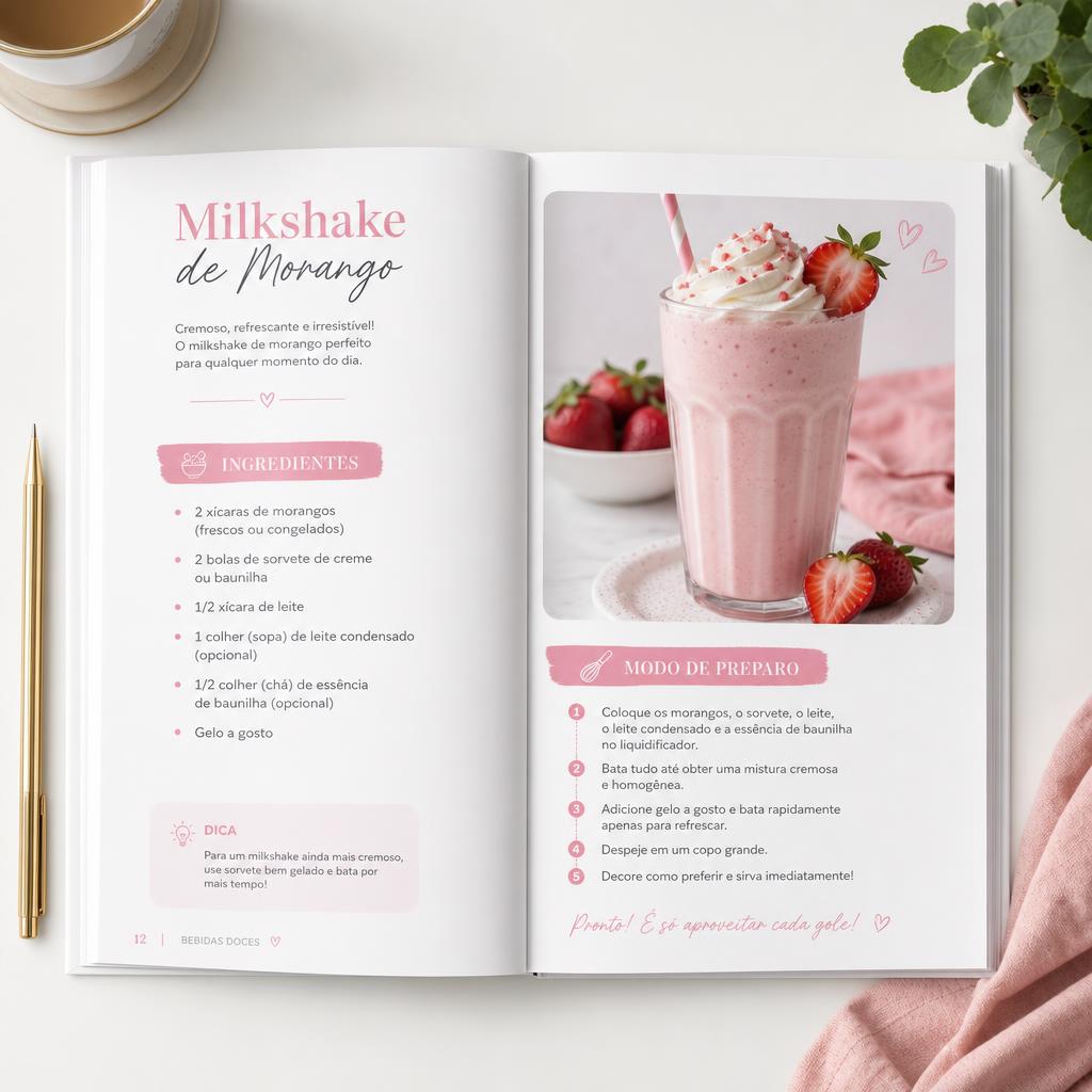 Página interna do PDF com ingredientes e preparo