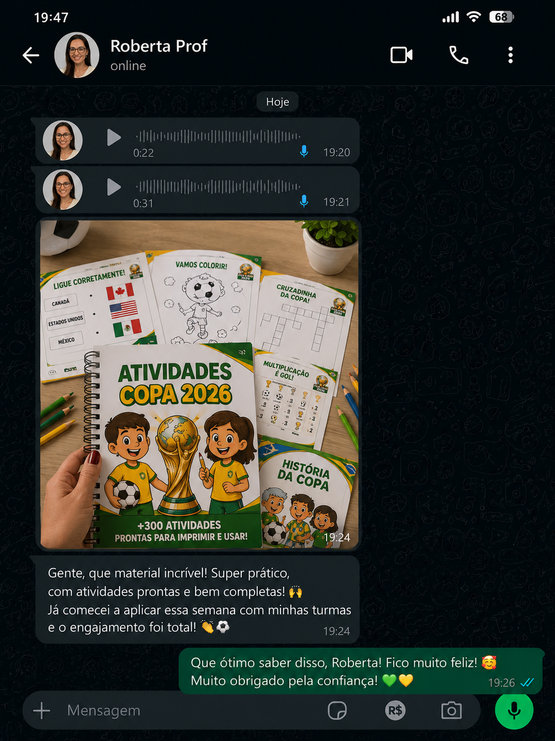 Depoimento de Roberta Prof
