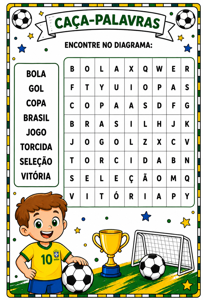 Caça-palavras da Copa